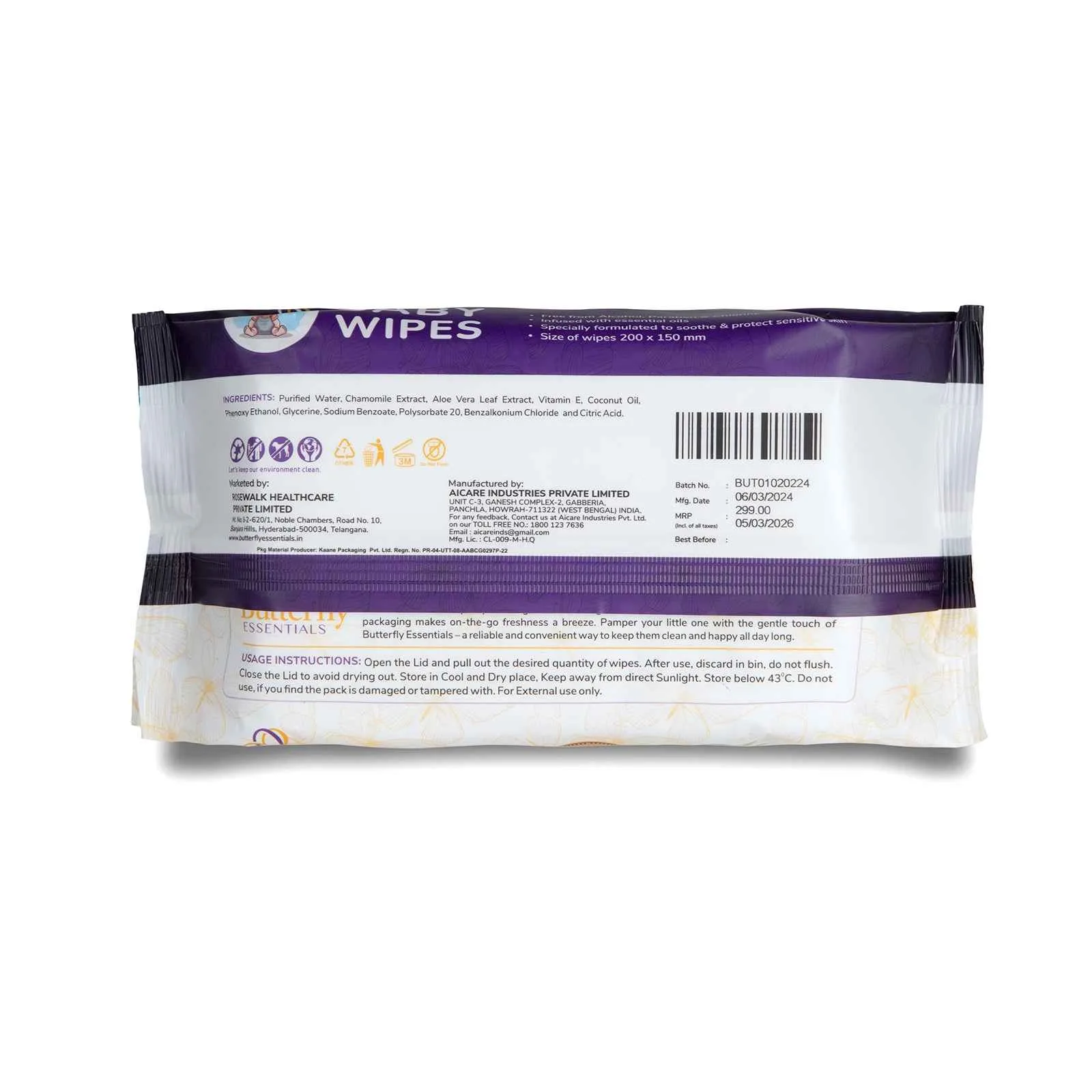 Baby Wipes Pack of 72 for Gentle and Effective Cleaning thumbnail 7