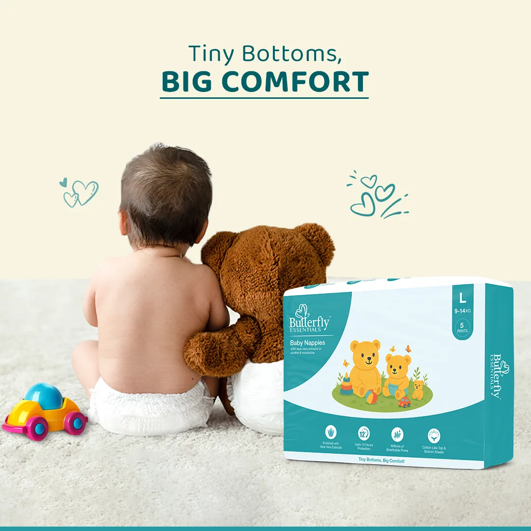 Baby Diapers – All-Day Dryness and Aloe Vera Care - Large view 2